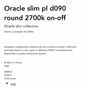 Lustra LED design geometric Oracle slim pl d090 round 2700k on-off negru 165075 universul-luminii.ro