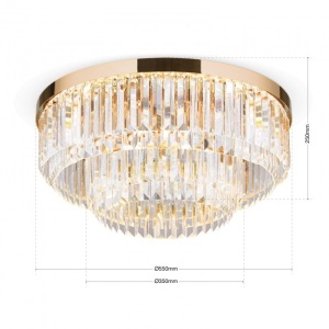 Lustra LED design LUX PRISM 55cm, 24K gold plated 191045 universul-luminii.ro