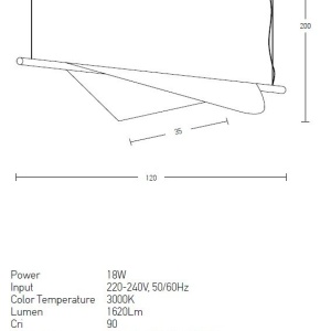 Lustra LED design modern Aide negru, bronz 118225 universul-luminii.ro