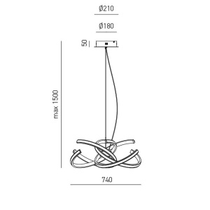 Lustra LED design modern Cinzia S auriu sau alb 227075 universul-luminii.ro