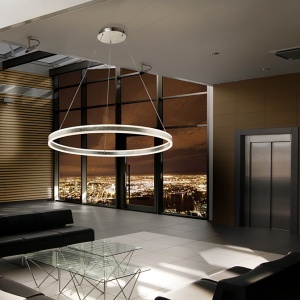 Lustra LED design modern circular Ø100cm Helia argintie - Img 3