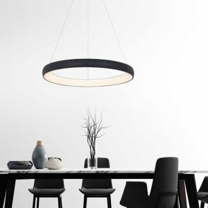 Lustra LED design modern circular Ring 80cm, Sandy Black 117475 universul-luminii.ro