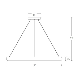 Lustra LED design modern circular Ring 80cm, Sandy White 117485 universul-luminii.ro