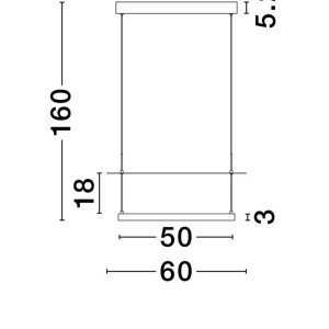 Lustra LED design modern DIONA 60cm, 3000K 158235 universul-luminii.ro