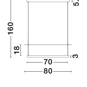 Lustra LED design modern DIONA 80cm, 2700K 158225 universul-luminii.ro