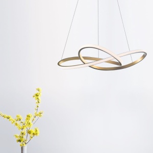 Lustra LED design modern Fusion, auriu - Img 5