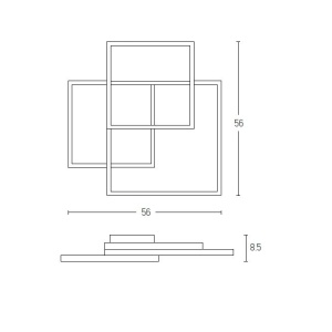 Lustra LED design modern geometric Erick auriu - Img 2