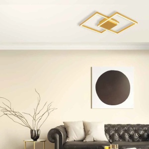 Lustra LED design modern geometric Erick auriu - Img 3