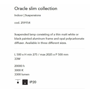 Lustra LED design modern geometric ORACLE SLIM SP D050 SQUARE 3000K ON-OFF WH - Img 3