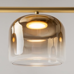 Lustra LED design modern Spirito auriu - Img 9