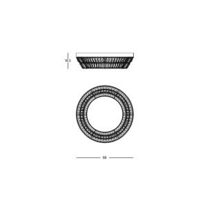 Lustra LED dimabila aplicata design elegant Luxury D-60cm 232855 universul-luminii.ro