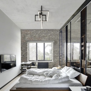 Lustra LED dimabila aplicata design modern CLEA negru 31W - Img 3
