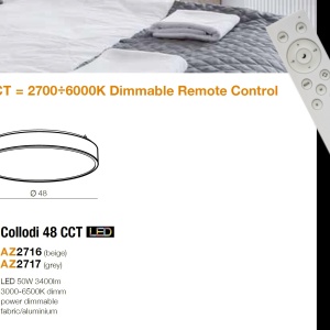 Lustra LED dimabila cu telecomanda Collodi gri 71005 universul-luminii.ro