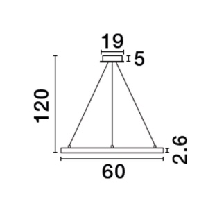 Lustra LED dimabila design circular EMPATIA D-60cm - Img 5