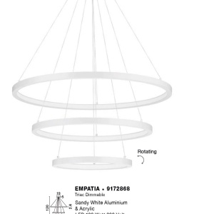 Lustra LED dimabila design circular EMPATIA D-80cm - Img 3