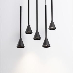 Lustra LED dimabila suspendata NET negru - Img 5
