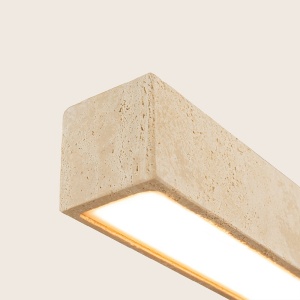 Lustra LED din travertin suspendata LITHO 120cm - Img 3