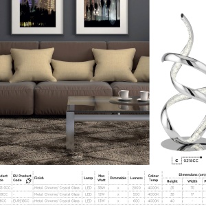Lustra LED moderna design cromat Twirls 38W 9233-3CC SRT - Img 6