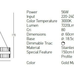 Lustra LED moderna design deosebit Marlen 60cm 117965 universul-luminii.ro