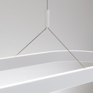 Lustra LED ovala iluminat sus si jos CARRARA alb - Img 5