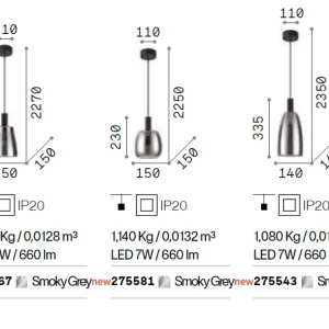 Lustra LED, Pendul din sticla COCO-2 SP 101065 universul-luminii.ro