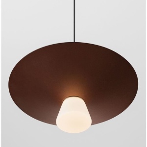 Lustra LED suspendata BARIS Rust Brown 38cm - Img 6