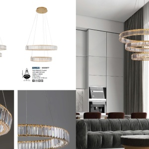 Lustra LED suspendata cristal design elegant AURELIA 46W - Img 5