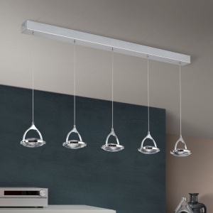 Lustra LED suspendata cu cristal K9 design lux MOON 5L 156275 universul-luminii.ro