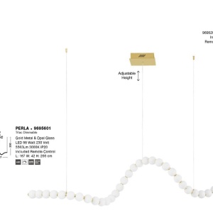 Lustra LED suspendata cu telecomanda design decorativ PERLA 138365 universul-luminii.ro