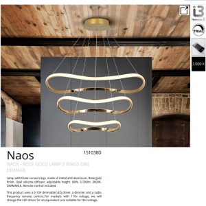 Lustra Led suspendata cu telecomanda Naos 87275 universul-luminii.ro