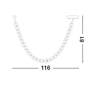 Lustra LED suspendata, deosebita design lux PERLA 147615 universul-luminii.ro