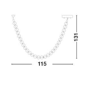 Lustra LED suspendata, deosebita design lux PERLA 147625 universul-luminii.ro
