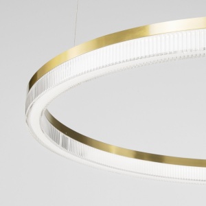 Lustra LED suspendata design circular CROWN SP D40 OTTONE - Img 2