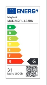 Lustra LED suspendata design circular Curve negru 226555 universul-luminii.ro