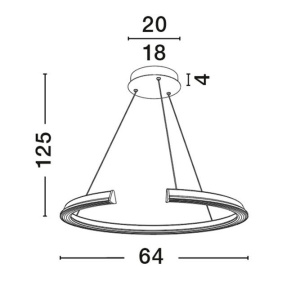 Lustra LED suspendata design circular ELMO 152615 universul-luminii.ro