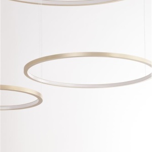 Lustra LED suspendata design circular PURPLE 3 ring aurie - Img 3