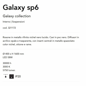 Lustra LED suspendata design decorativ Galaxy sp6 224615 universul-luminii.ro
