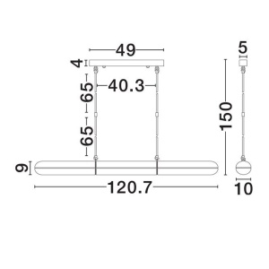 Lustra LED suspendata design decorativ GLOREE - Img 6