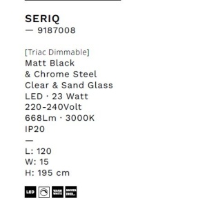 Lustra LED suspendata design decorativ SERIQ L-120cm - Img 7