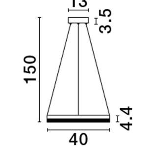 Lustra LED suspendata design elegant ADRIA D-40cm - Img 4