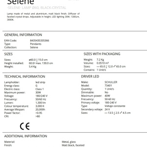 Lustra LED suspendata design elegant Selene 60cm 211075 universul-luminii.ro