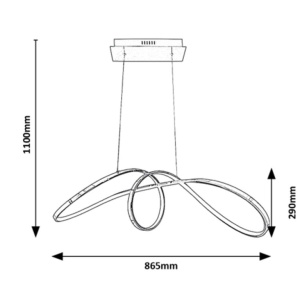 Lustra LED suspendata design modern Aisha crom - Img 3