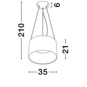 Lustra LED suspendata design modern ATIL D-35cm - Img 8