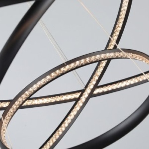 Lustra LED suspendata design modern circular Brighton 3 BK - Img 3