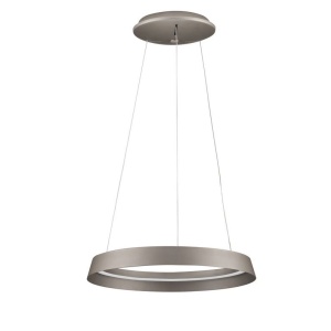 Lustra LED suspendata design modern circular ORMI brown D-45cm - Img 1
