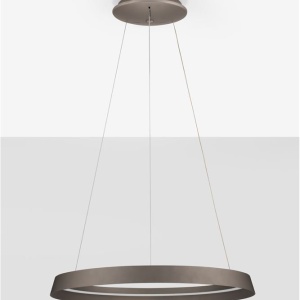 Lustra LED suspendata design modern circular ORMI brown - Img 3