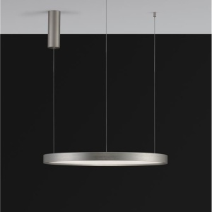 Lustra LED suspendata design modern circular PERRINE D-60cm argintie - Img 12
