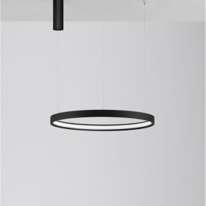 Lustra LED suspendata design modern circular PERRINE D-60cm neagra 50235 universul-luminii.ro
