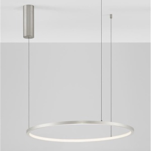 Lustra LED suspendata design modern circular TARQUIN D-60cm argintie - Img 6