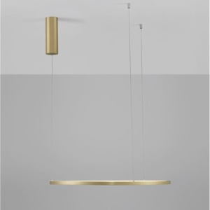 Lustra LED suspendata design modern circular TARQUIN D-60cm aurie - Img 9